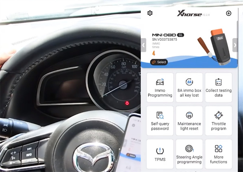 How to use Xhorse Key tool max program Mazda universal key
