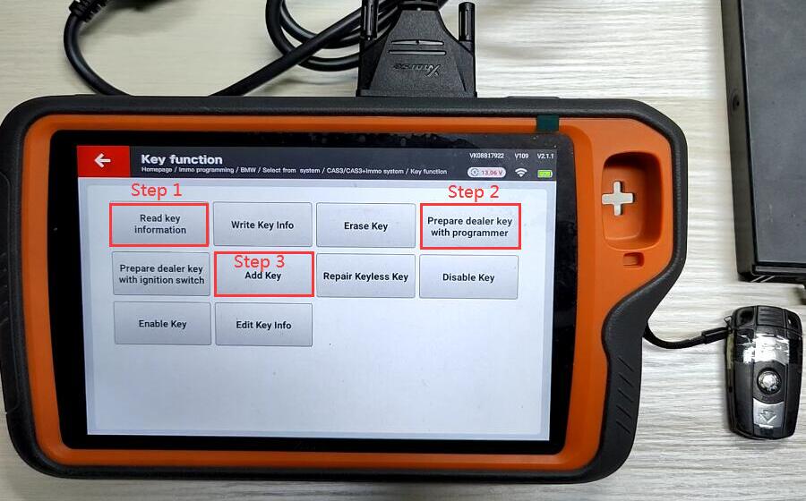 Xhorse Key Tool Plus Add CAS3++ Semi Smart Key with Godiag Test Platform