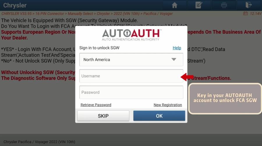 How to Register AutoAuto Account and Unlock FCA SGW with Launch X431 Scanner?