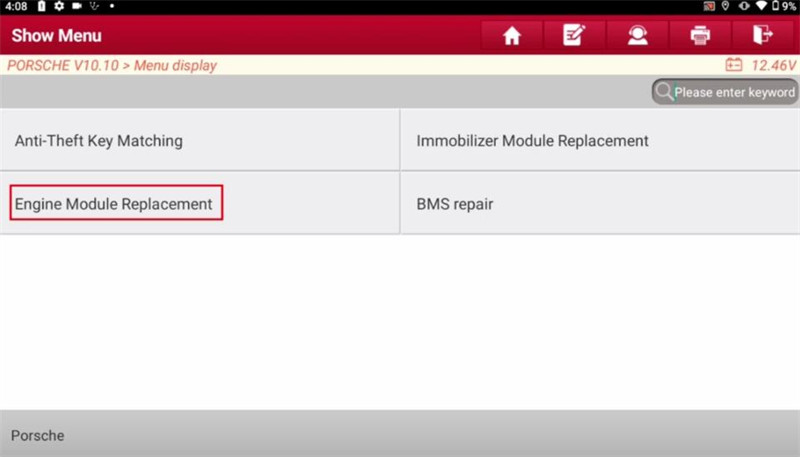 Which Launch Tool Read and Write Porsche Cayenne EMS SDI8 ECU?