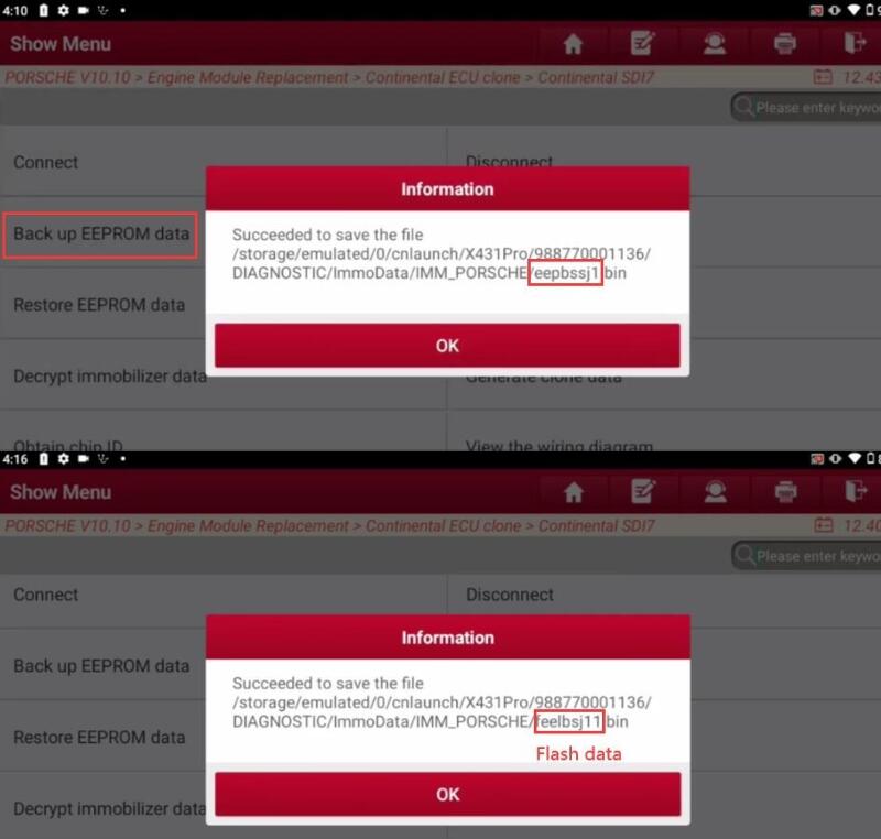 Which Launch Tool Read and Write Porsche Cayenne EMS SDI8 ECU?