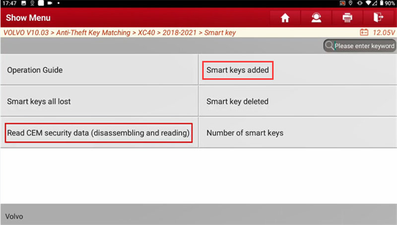 Launch X431 IMMO Elite /Plus Volvo XC40 2018- 2021 Key Matching