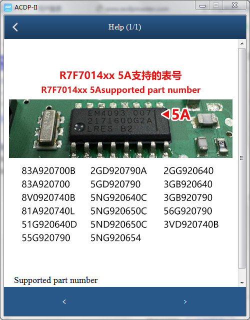 Yanhua ACDP with Module 34 Correct VW MQB RH850 5C R71F7014xx KM