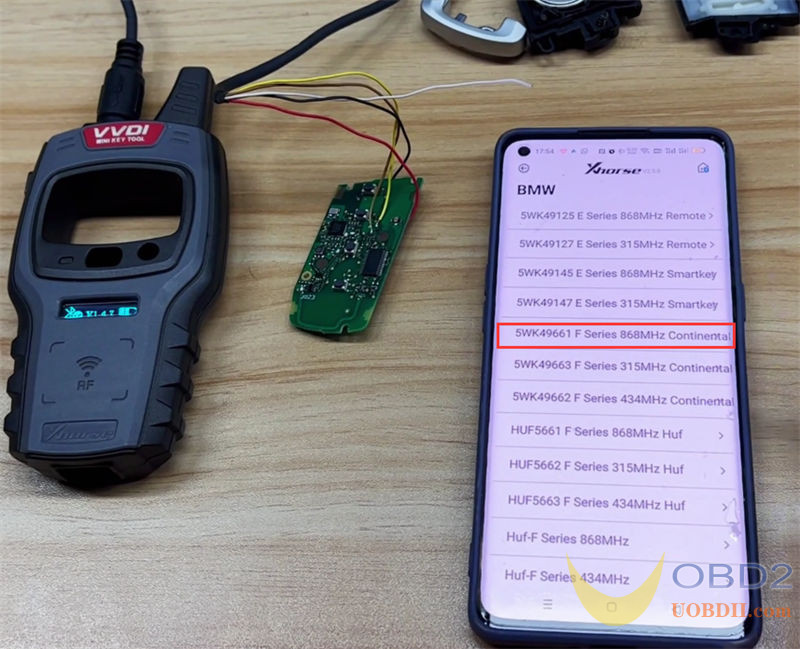 How to Renew BMW F Series 868MHz Remote by VVDI Mini Key Tool