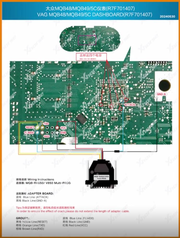 Xhorse Multi-Prog and VVDI2 Program MQB RH850/V850 Key