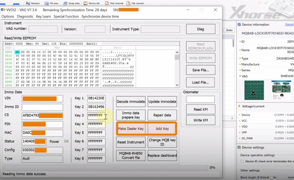Xhorse Multi-Prog and VVDI2 Program MQB RH850/V850 Key