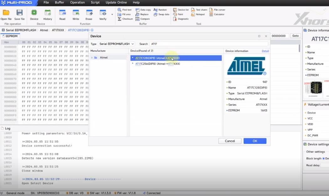 Xhorse Multi Prog Read and Write EEPROM and Microcontroller