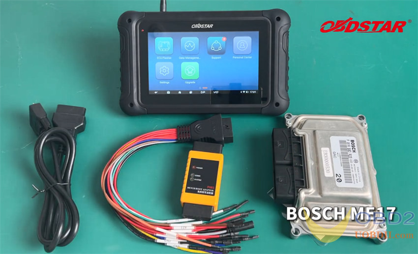 OBDSTAR DC706 Clone Bosch ME17 ECM on Bench