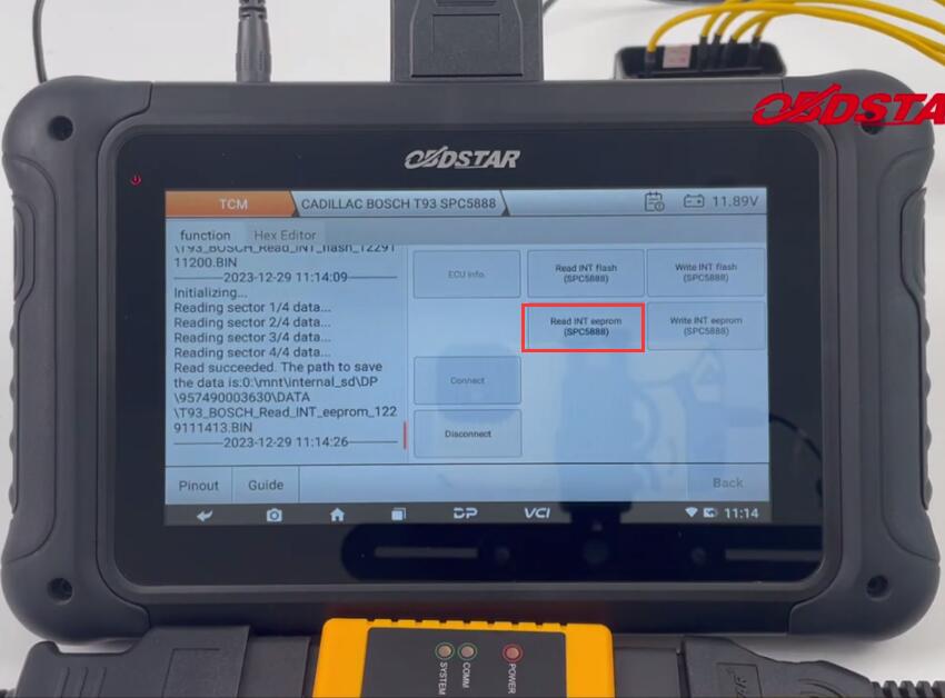 How to Clone CADILLAC T93 TCM with OBDSTAR DC706 on Bench?