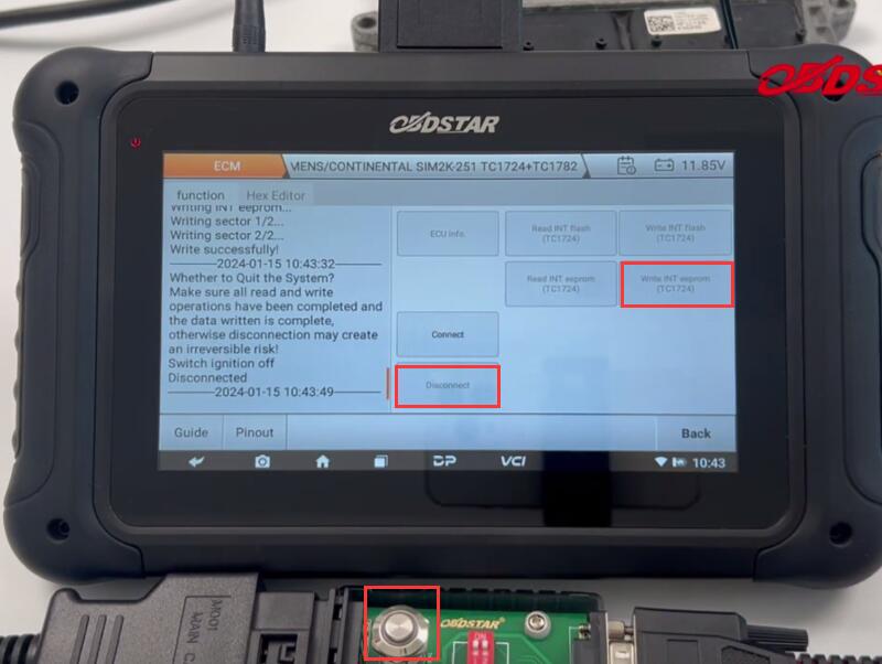 OBDSTAR DC706 Clone Hyundai Siemens SIM2K-251 on Bench