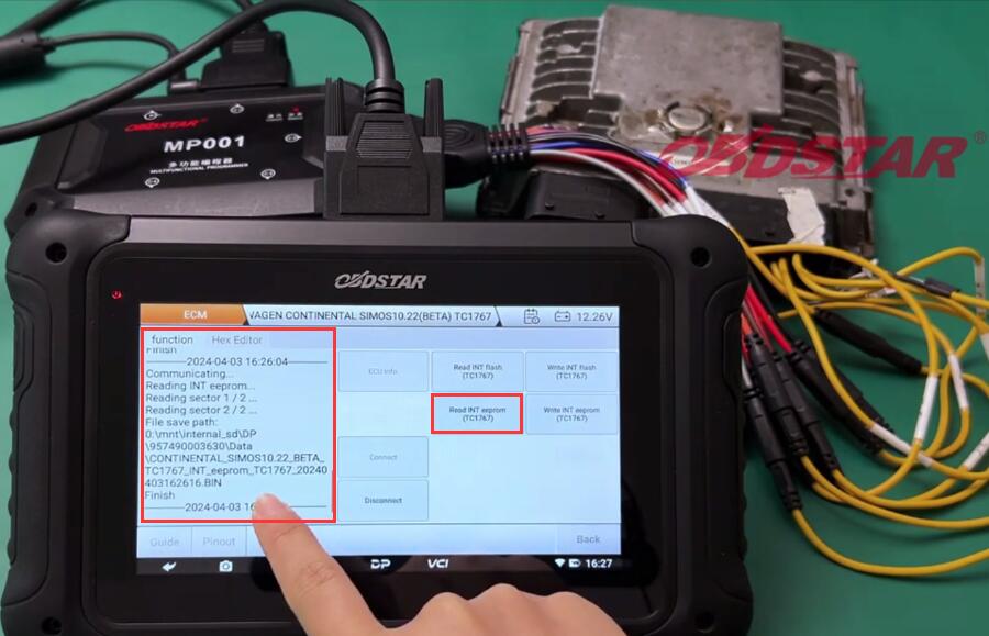 OBDSTAR DC706 Clone Volkswagen SIMOS10.22 ECM by Boot