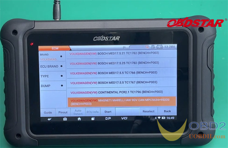 How to Read and Write VW IAW 9GV ECM with OBDSTAR DC706 on Bench?