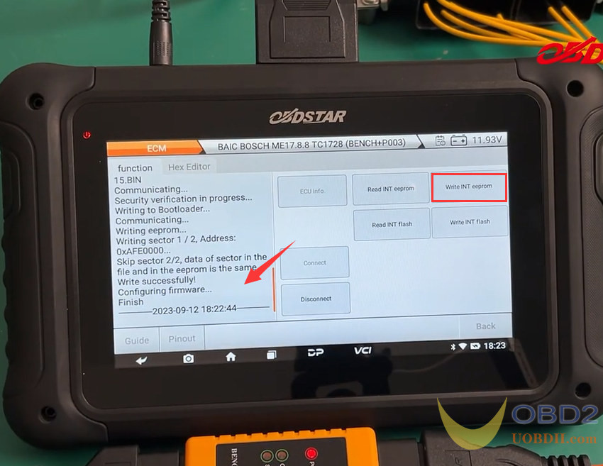 OBDSTAR DC706 Clone BOSCH ME17.8.8 ECM on Bench