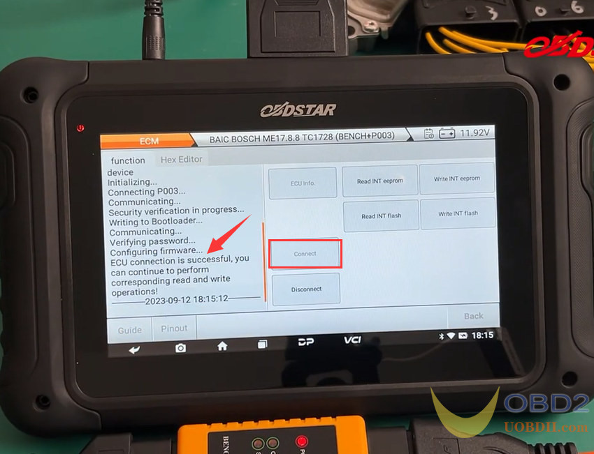 OBDSTAR DC706 Clone BOSCH ME17.8.8 ECM on Bench