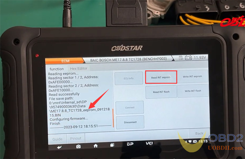 OBDSTAR DC706 Clone BOSCH ME17.8.8 ECM on Bench