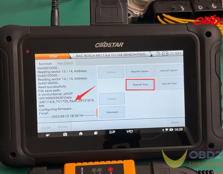 OBDSTAR DC706 Clone BOSCH ME17.8.8 ECM on Bench