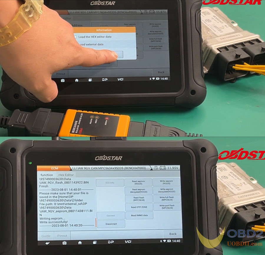 OBDSTAR DC706 Tutorials: Read/Write VW 7GV/9GV ECM on Bench