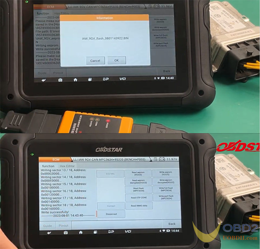 OBDSTAR DC706 Tutorials: Read/Write VW 7GV/9GV ECM on Bench