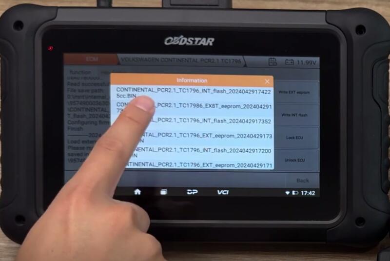 VW PCR2.1 Read/Write by OBDSTAR DC706 on Bench