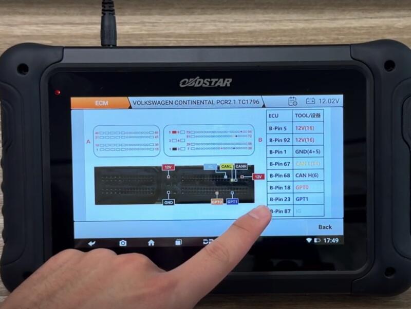 VW PCR2.1 Read/Write by OBDSTAR DC706 on Bench