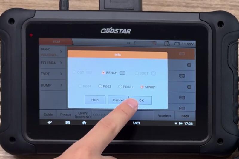 VW PCR2.1 Read/Write by OBDSTAR DC706 on Bench