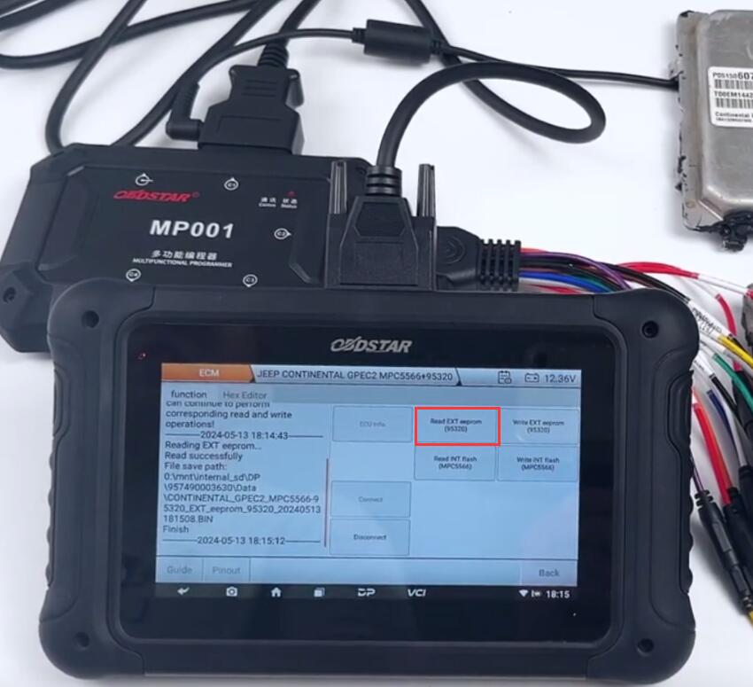 OBDSTAR DC706 with MP001 Programmer Clone JEEP GPEC2 ECM via Boot