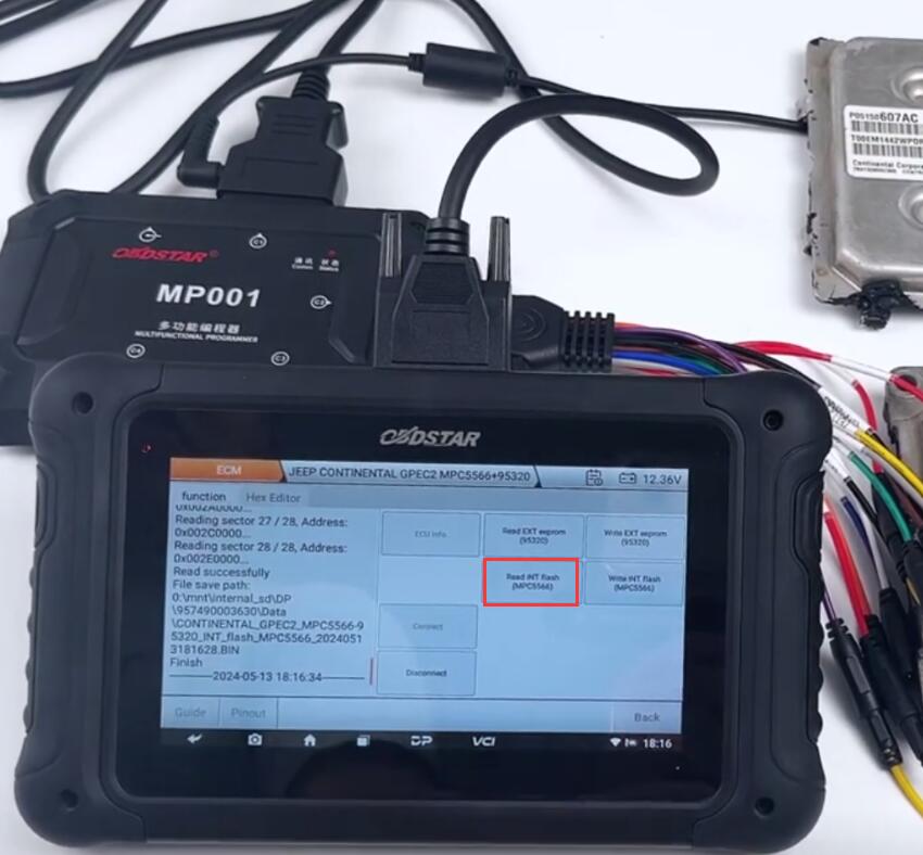 OBDSTAR DC706 with MP001 Programmer Clone JEEP GPEC2 ECM via Boot