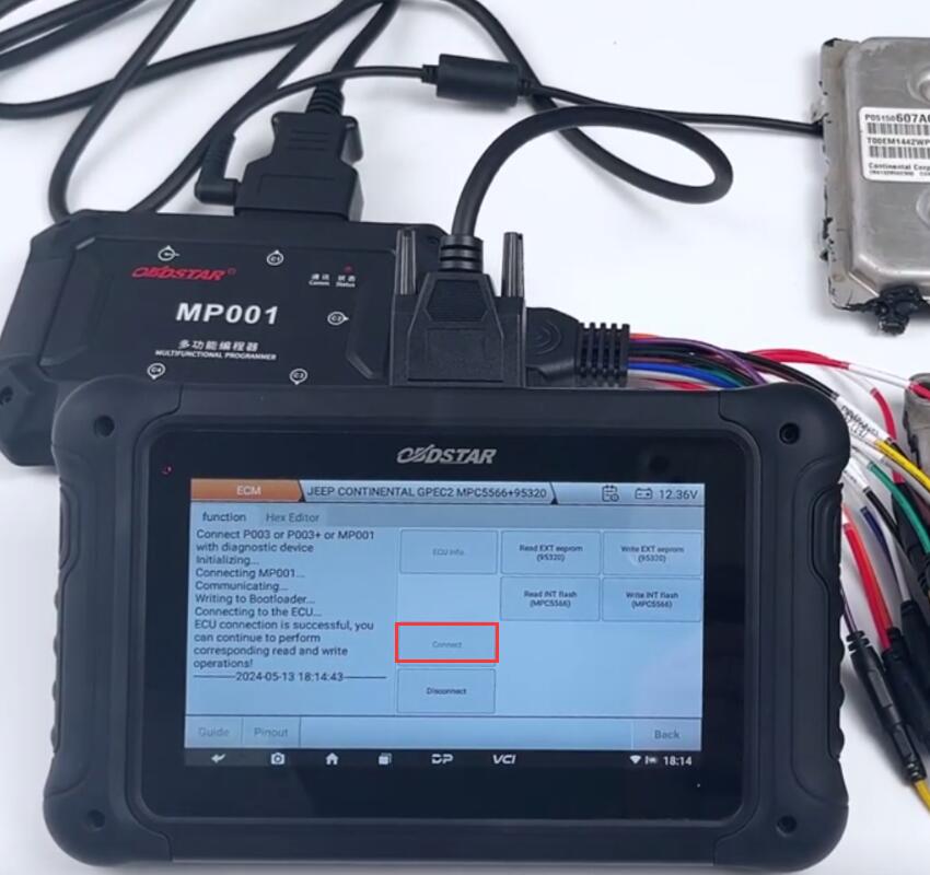 OBDSTAR DC706 with MP001 Programmer Clone JEEP GPEC2 ECM via Boot