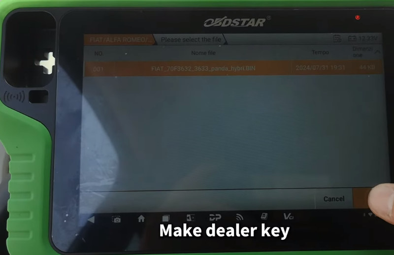 How to Program Fiat Panda Hybrid 2022 Blade Key AKL by OBDSTAR G3?