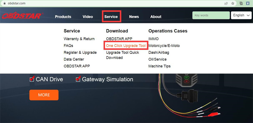 OBDSTAR MT203 CAN Driver Register and Update Guide