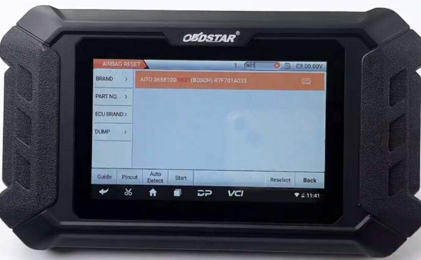 How to Reset AITO R7F701A033 Airbag by OBDSTAR P50?