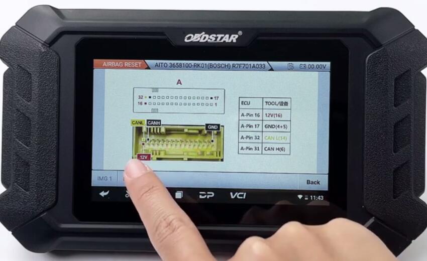 How to Reset AITO R7F701A033 Airbag by OBDSTAR P50?