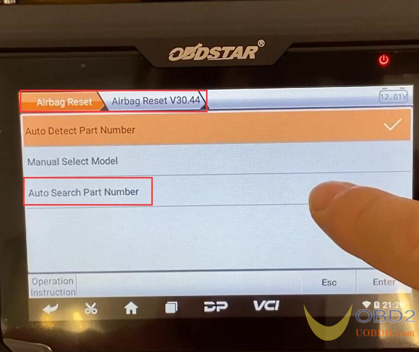 OBDSTAR P50 Reset HYUNDAI CRETA 2022 SRS Crash Data