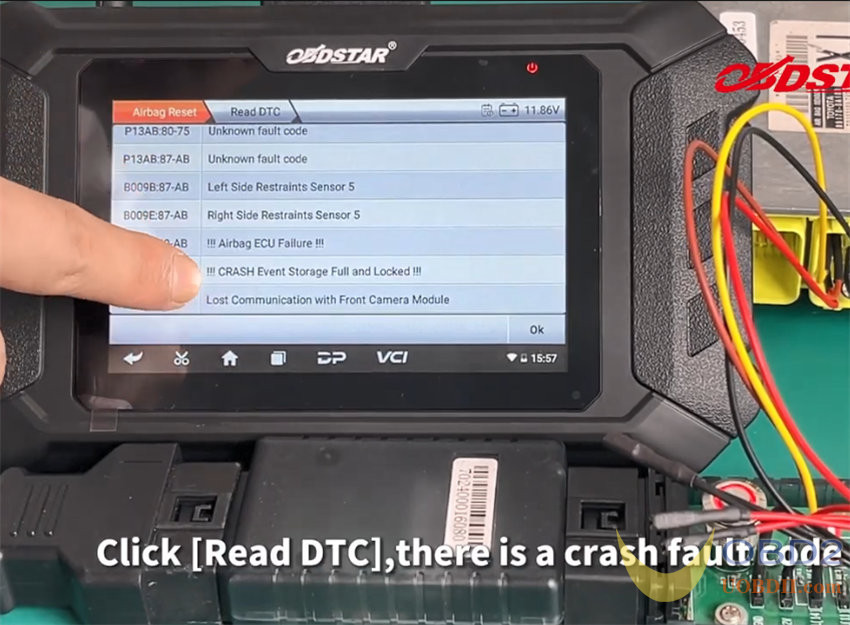 How to Reset Airbag on TOYOTA R7F7016443 89170-0A100 with OBDSTAR P50 on Bench?