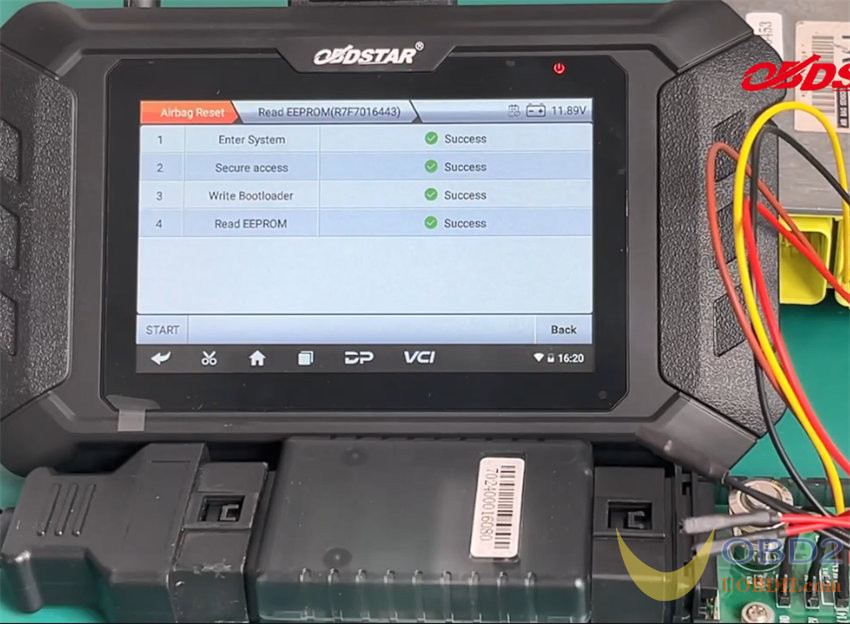 How to Reset Airbag on TOYOTA R7F7016443 89170-0A100 with OBDSTAR P50 on Bench?