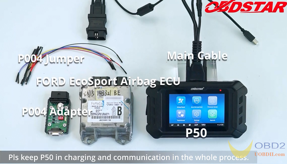 OBDSTAR P50 Ford ECOSPORT Airbag Reset by Bench