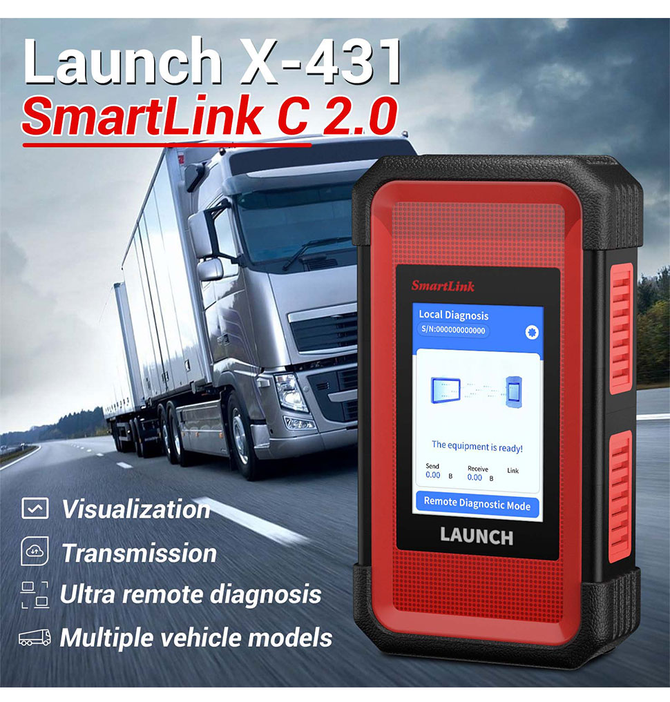 Launch SmartLink C 2.0 HD Truck Module with Jumper Cable Connection Method