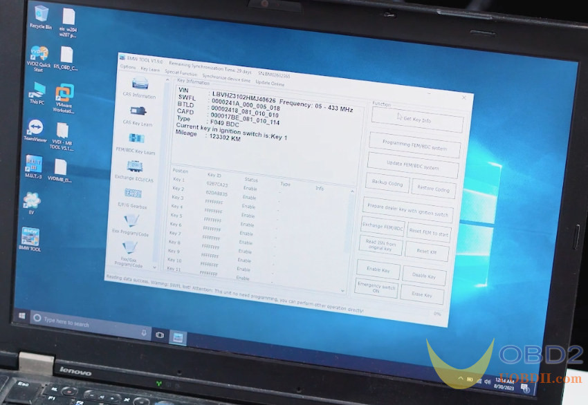 How to Identify BMW FEM Key with VVDI BMW Tool and Godiag BMW FEM/BDC Test Platform?