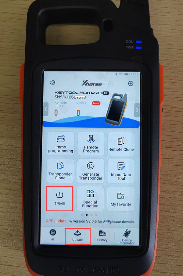 Xhorse Key Tool Max Pro Add TMPS Function