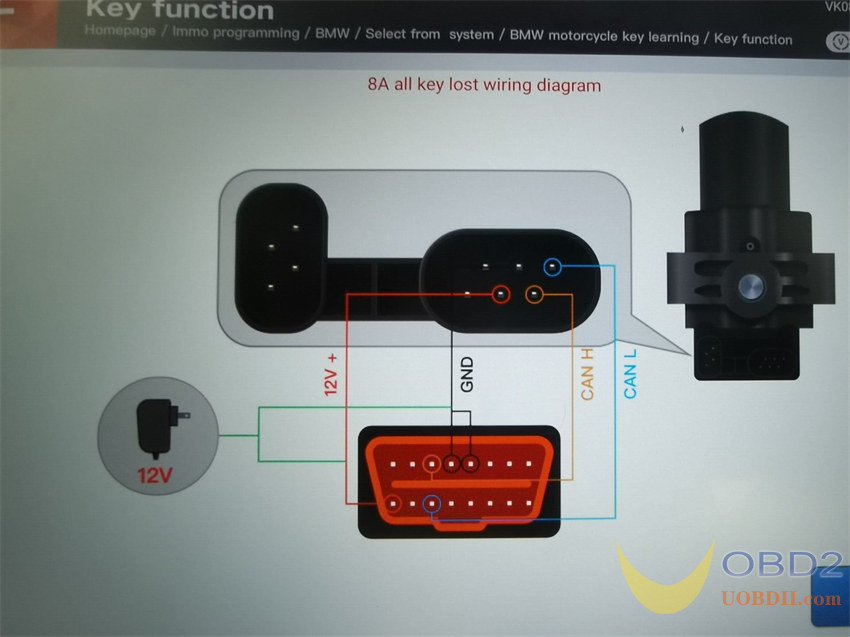 Xhorse VVDI2 Tutorials: BMW R1200GS 8A Motorcycle All Keys Lost