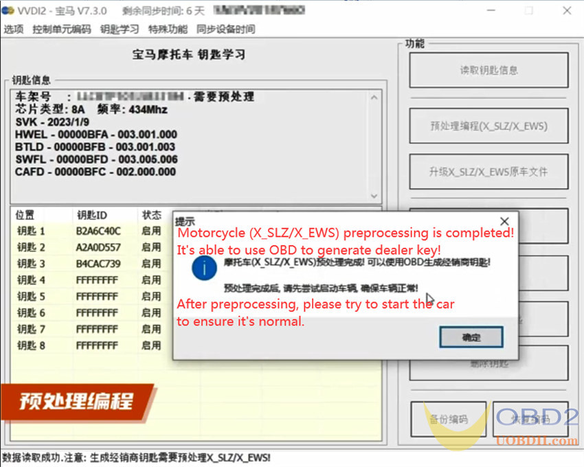 Xhorse VVDI2 Tutorials: BMW R1200GS 8A Motorcycle All Keys Lost