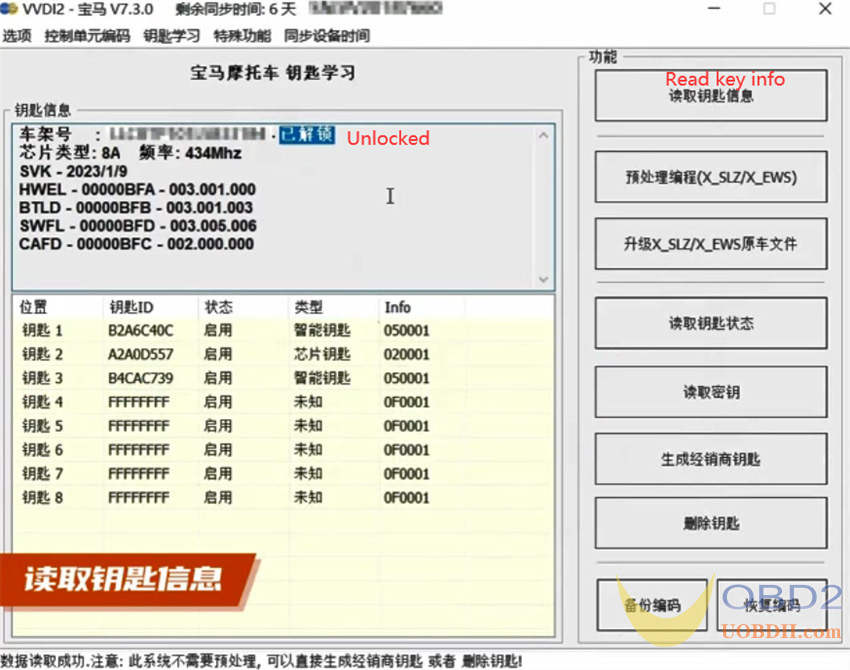 Xhorse VVDI2 Tutorials: BMW R1200GS 8A Motorcycle All Keys Lost