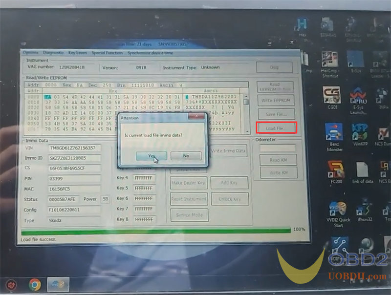 VVDI2 Program Immo Data and Swap Cluster for Skoda Octavia