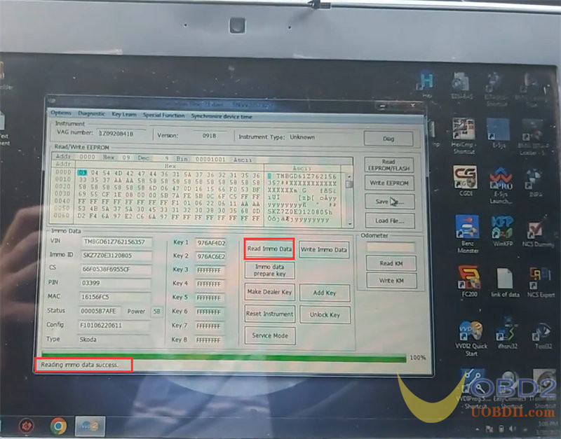 VVDI2 Program Immo Data and Swap Cluster for Skoda Octavia