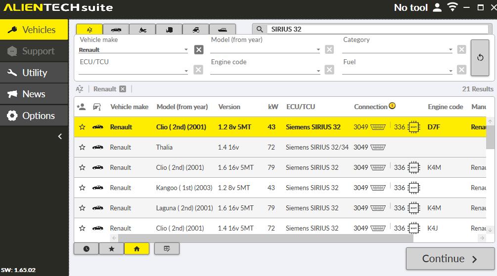 Renault Siemens SIRIUS 32 Clone: OBDSTAR DC706, Foxflash, or Kess V3?