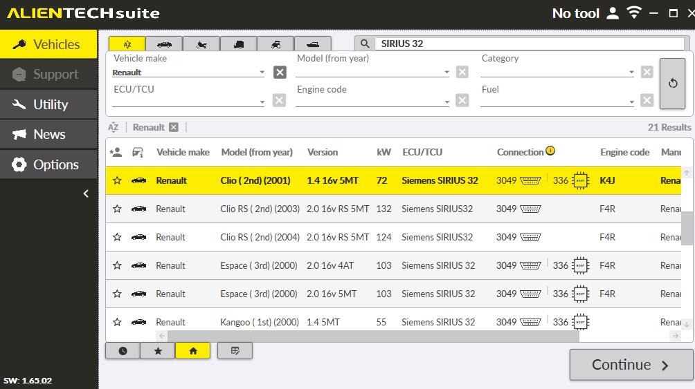 Renault Siemens SIRIUS 32 Clone: OBDSTAR DC706, Foxflash, or Kess V3?