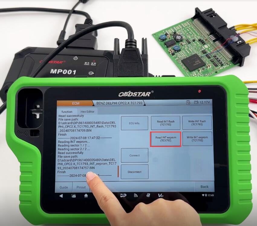 OBDSTAR X300 Classic G3 Read and Write Benz CPC2.4 ECM by BOOT