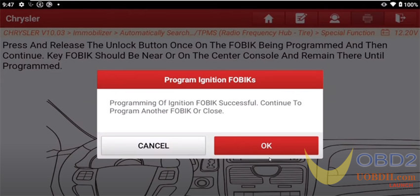 How to Do Chrysler Anti-theft Key Matching with Launch X431 IMMO Plus/Elite?