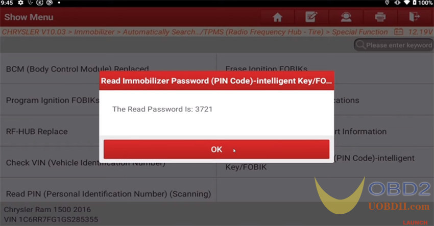 How to Do Chrysler Anti-theft Key Matching with Launch X431 IMMO Plus/Elite?