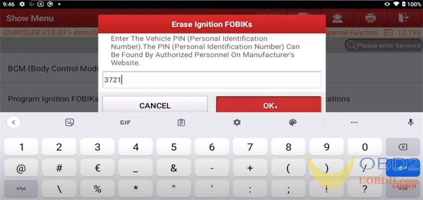 How to Do Chrysler Anti-theft Key Matching with Launch X431 IMMO Plus/Elite?